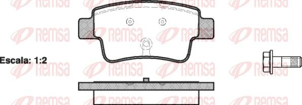 Remsa 1198.00 - Kit de plaquettes de frein, frein à disque cwaw.fr