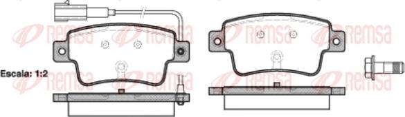 Remsa 1198.02 - Kit de plaquettes de frein, frein à disque cwaw.fr