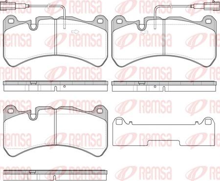 Remsa 1192.24 - Kit de plaquettes de frein, frein à disque cwaw.fr