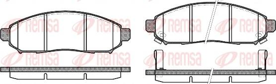 Remsa 1162.12 - Kit de plaquettes de frein, frein à disque cwaw.fr