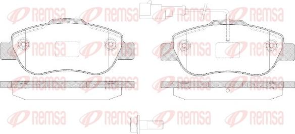 Remsa 1100.21 - Kit de plaquettes de frein, frein à disque cwaw.fr