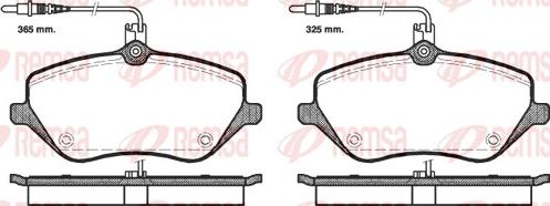 Remsa 1101.04 - Kit de plaquettes de frein, frein à disque cwaw.fr