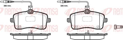 Remsa 1102.04 - Kit de plaquettes de frein, frein à disque cwaw.fr