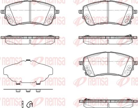 Remsa 1858.12 - Kit de plaquettes de frein, frein à disque cwaw.fr