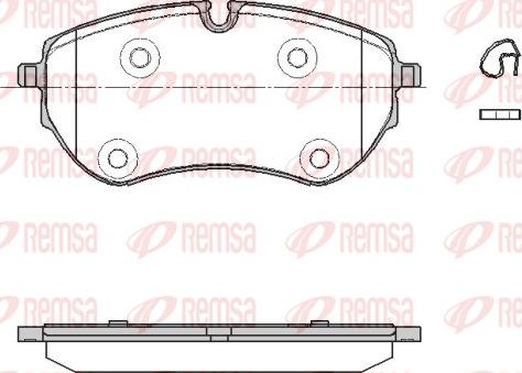 Remsa 1853.00 - Kit de plaquettes de frein, frein à disque cwaw.fr