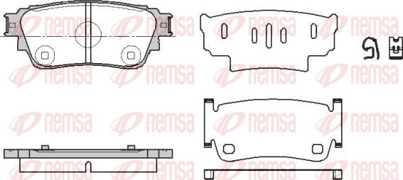 Remsa 1861.00 - Kit de plaquettes de frein, frein à disque cwaw.fr