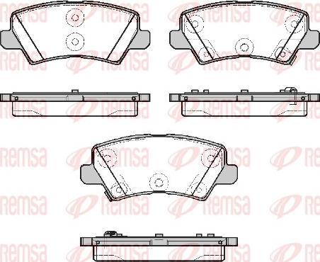 Remsa 1804.02 - Kit de plaquettes de frein, frein à disque cwaw.fr