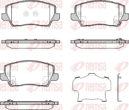 Remsa 1803.02 - Kit de plaquettes de frein, frein à disque cwaw.fr