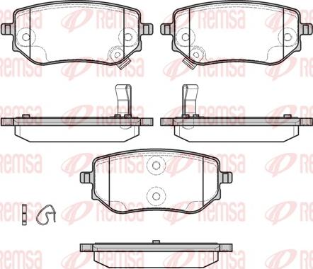 Remsa 1802.02 - Kit de plaquettes de frein, frein à disque cwaw.fr