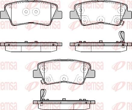 Remsa 1807.12 - Kit de plaquettes de frein, frein à disque cwaw.fr