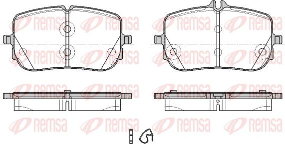 Remsa 1835.00 - Kit de plaquettes de frein, frein à disque cwaw.fr