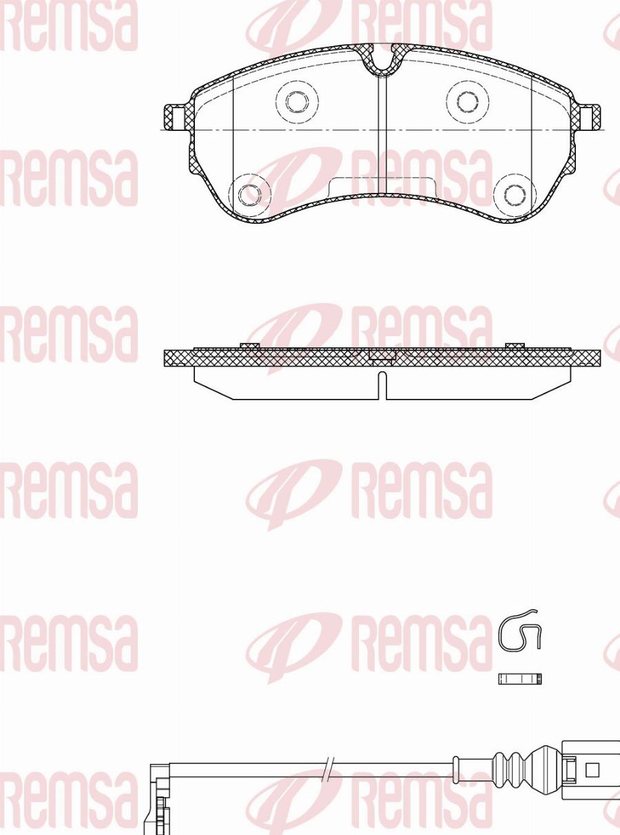 Remsa 1830.01 - Kit de plaquettes de frein, frein à disque cwaw.fr