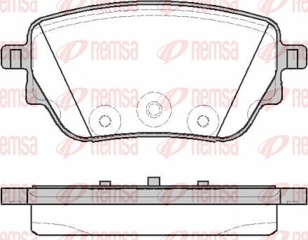 Remsa 1838.00 - Kit de plaquettes de frein, frein à disque cwaw.fr