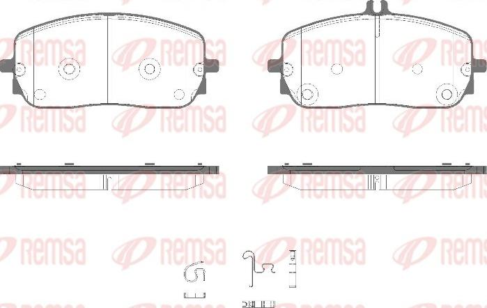 Remsa 1826.05 - Kit de plaquettes de frein, frein à disque cwaw.fr