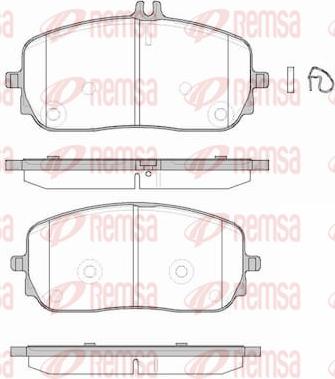 Remsa 1826.00 - Kit de plaquettes de frein, frein à disque cwaw.fr