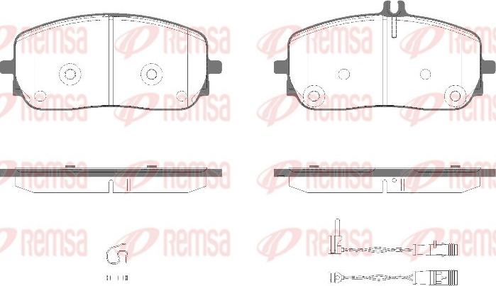 Remsa 1826.02 - Kit de plaquettes de frein, frein à disque cwaw.fr