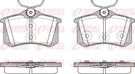 Remsa 1391.57 - Kit de plaquettes de frein, frein à disque cwaw.fr