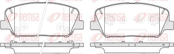 Remsa 1398.12 - Kit de plaquettes de frein, frein à disque cwaw.fr