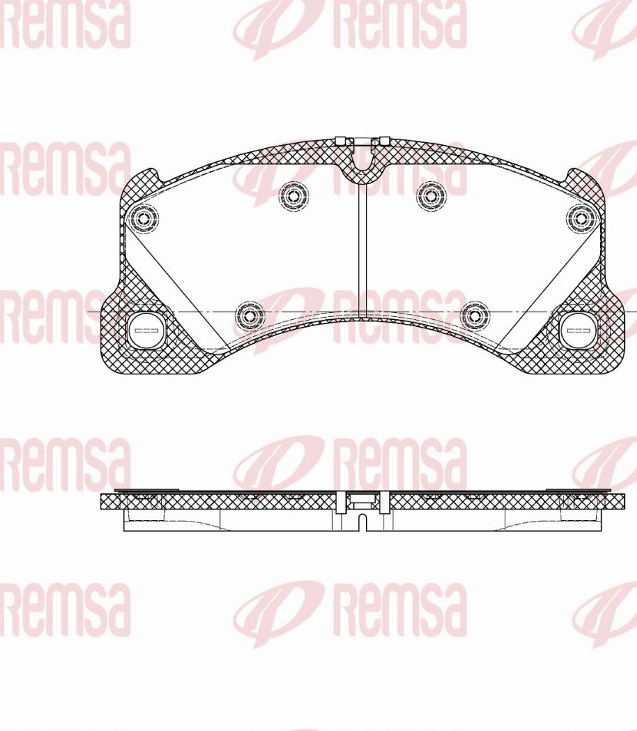 Remsa 1345.45 - Kit de plaquettes de frein, frein à disque cwaw.fr