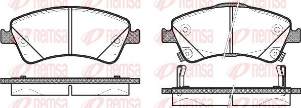 Remsa 1341.12 - Kit de plaquettes de frein, frein à disque cwaw.fr