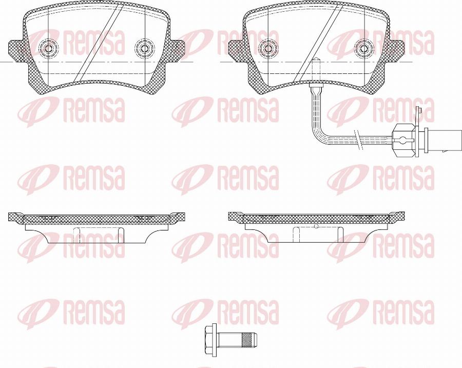 Remsa 1342.86 - Kit de plaquettes de frein, frein à disque cwaw.fr