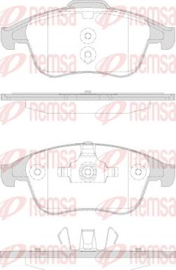 Remsa 1350.30 - Kit de plaquettes de frein, frein à disque cwaw.fr