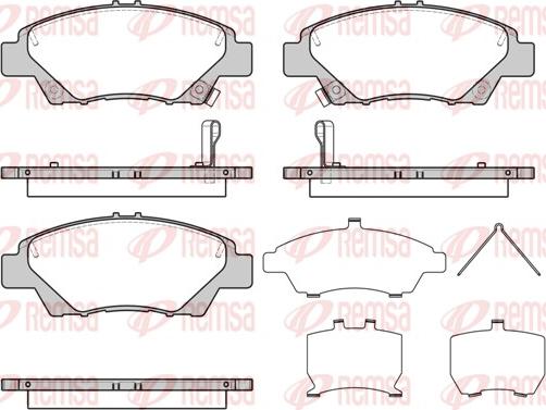 Remsa 1358.42 - Kit de plaquettes de frein, frein à disque cwaw.fr