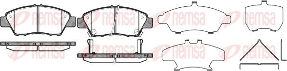 Remsa 1358.02 - Kit de plaquettes de frein, frein à disque cwaw.fr