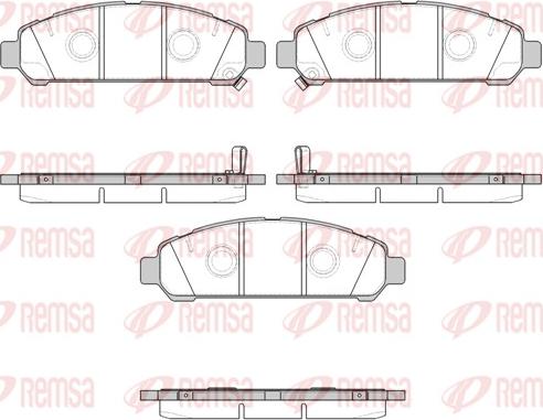 Remsa 1357.02 - Kit de plaquettes de frein, frein à disque cwaw.fr