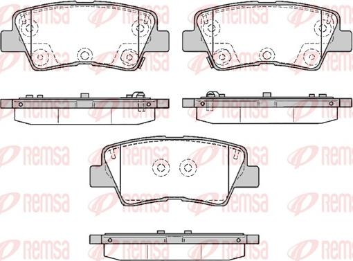 Remsa 1362.85 - Kit de plaquettes de frein, frein à disque cwaw.fr