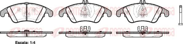 Remsa 1304.00 - Kit de plaquettes de frein, frein à disque cwaw.fr