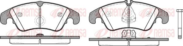 Remsa 1304.10 - Kit de plaquettes de frein, frein à disque cwaw.fr