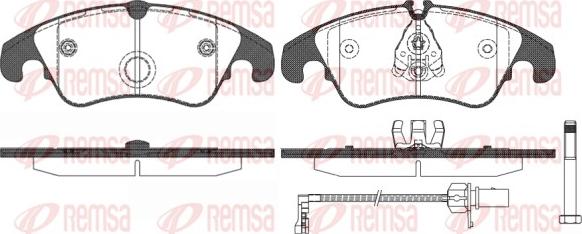 Remsa 1304.31 - Kit de plaquettes de frein, frein à disque cwaw.fr