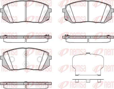 Remsa 1302.43 - Kit de plaquettes de frein, frein à disque cwaw.fr