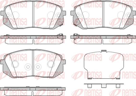 Remsa 1302.52 - Kit de plaquettes de frein, frein à disque cwaw.fr