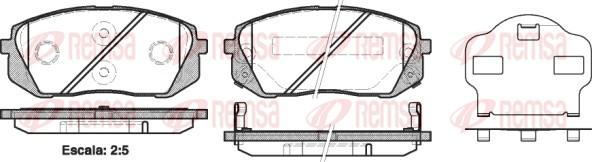 Remsa 1302.02 - Kit de plaquettes de frein, frein à disque cwaw.fr