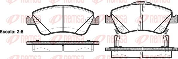 Remsa 1310.02 - Kit de plaquettes de frein, frein à disque cwaw.fr