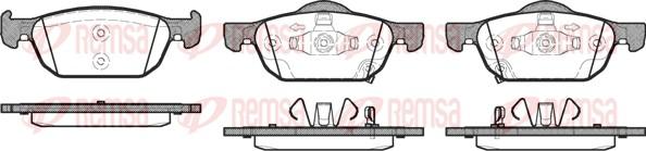 Remsa 1384.02 - Kit de plaquettes de frein, frein à disque cwaw.fr