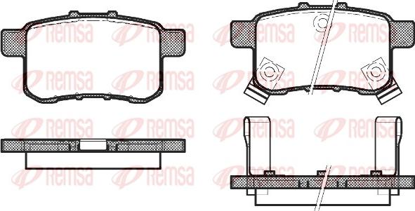 Remsa 1332.02 - Kit de plaquettes de frein, frein à disque cwaw.fr