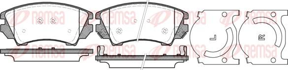 Remsa 1375.12 - Kit de plaquettes de frein, frein à disque cwaw.fr