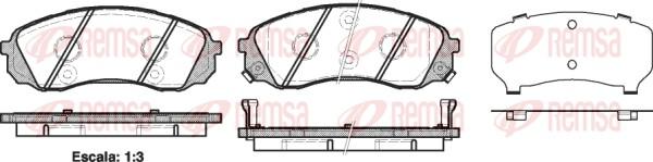 Remsa 1291.02 - Kit de plaquettes de frein, frein à disque cwaw.fr