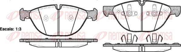 Remsa 1298.00 - Kit de plaquettes de frein, frein à disque cwaw.fr