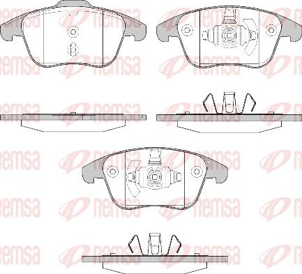 Remsa 1249.50 - Kit de plaquettes de frein, frein à disque cwaw.fr