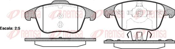 Remsa 1249.00 - Kit de plaquettes de frein, frein à disque cwaw.fr