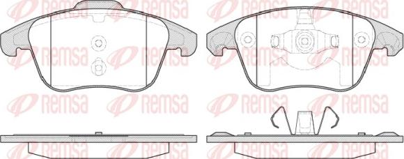 Remsa 1249.30 - Kit de plaquettes de frein, frein à disque cwaw.fr