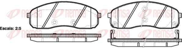 Remsa 1244.02 - Kit de plaquettes de frein, frein à disque cwaw.fr