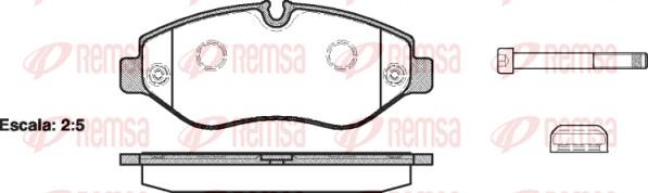 Remsa 1245.00 - Kit de plaquettes de frein, frein à disque cwaw.fr