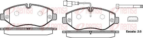 Remsa 1245.02 - Kit de plaquettes de frein, frein à disque cwaw.fr