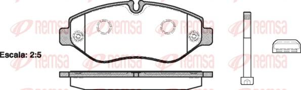 Remsa 1245.10 - Kit de plaquettes de frein, frein à disque cwaw.fr