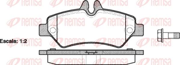 Remsa 1246.00 - Kit de plaquettes de frein, frein à disque cwaw.fr